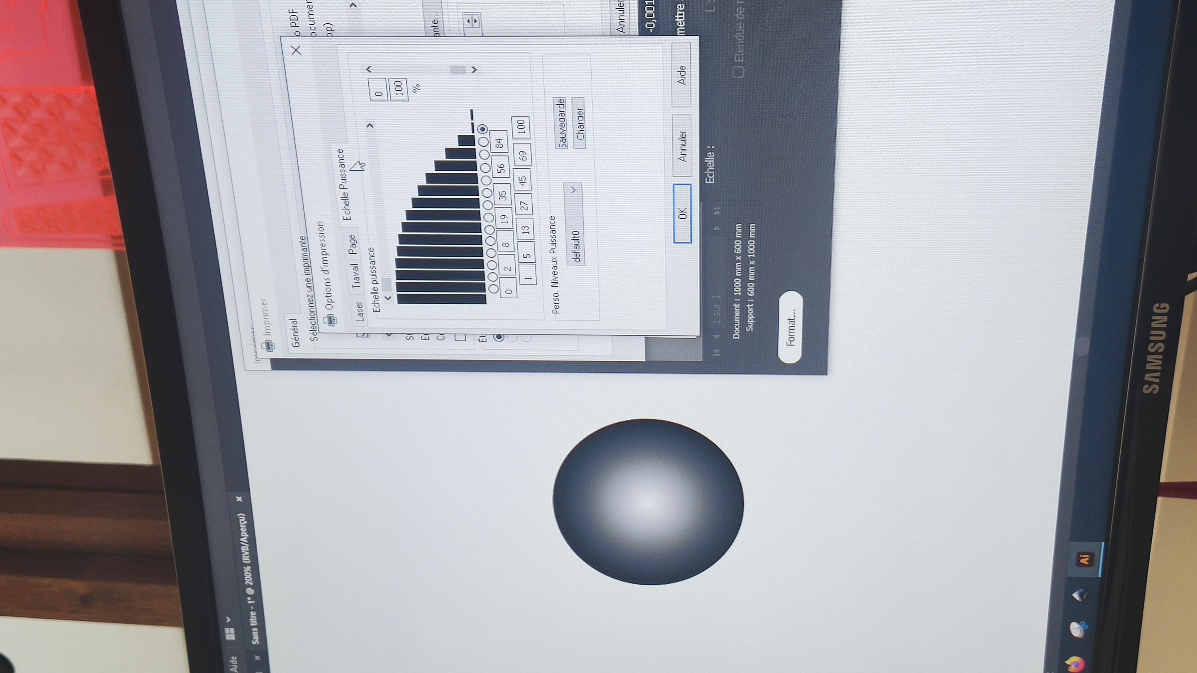 Laser — essai 10
