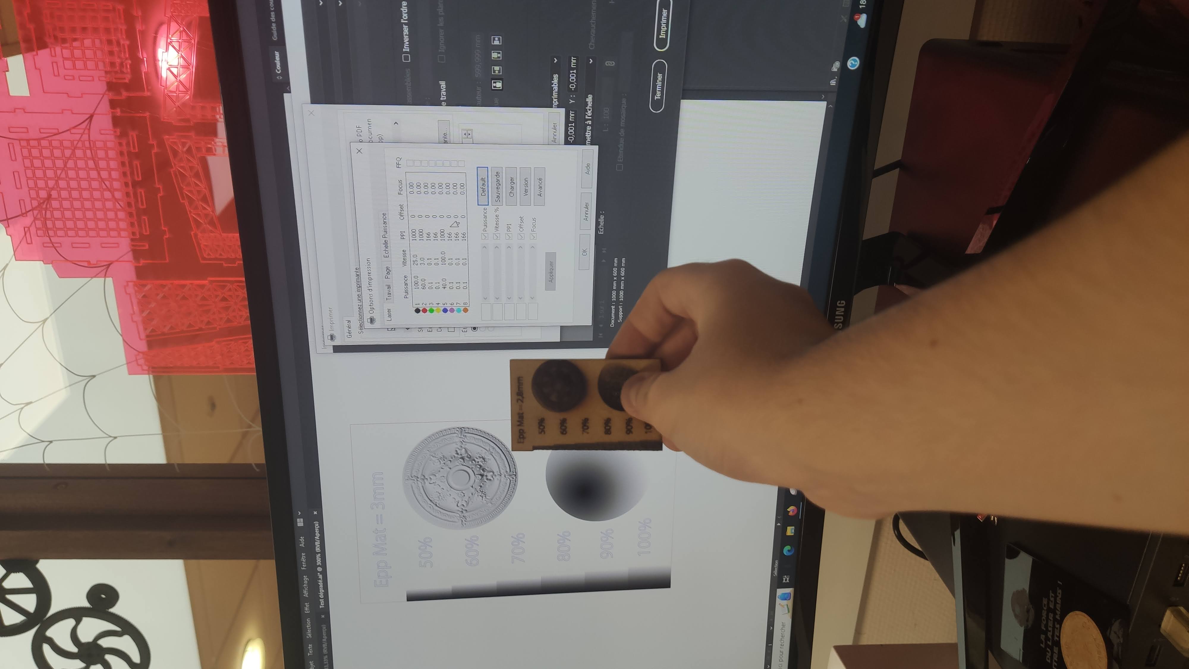 Laser — essai 7