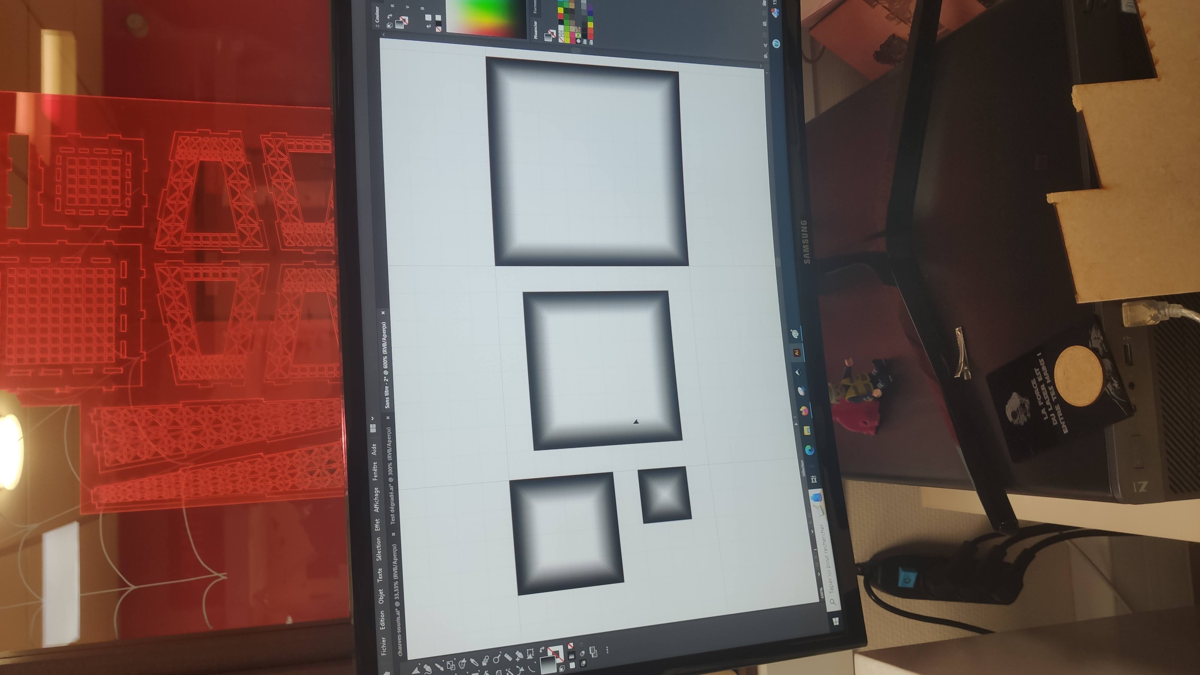 Laser — essai 8