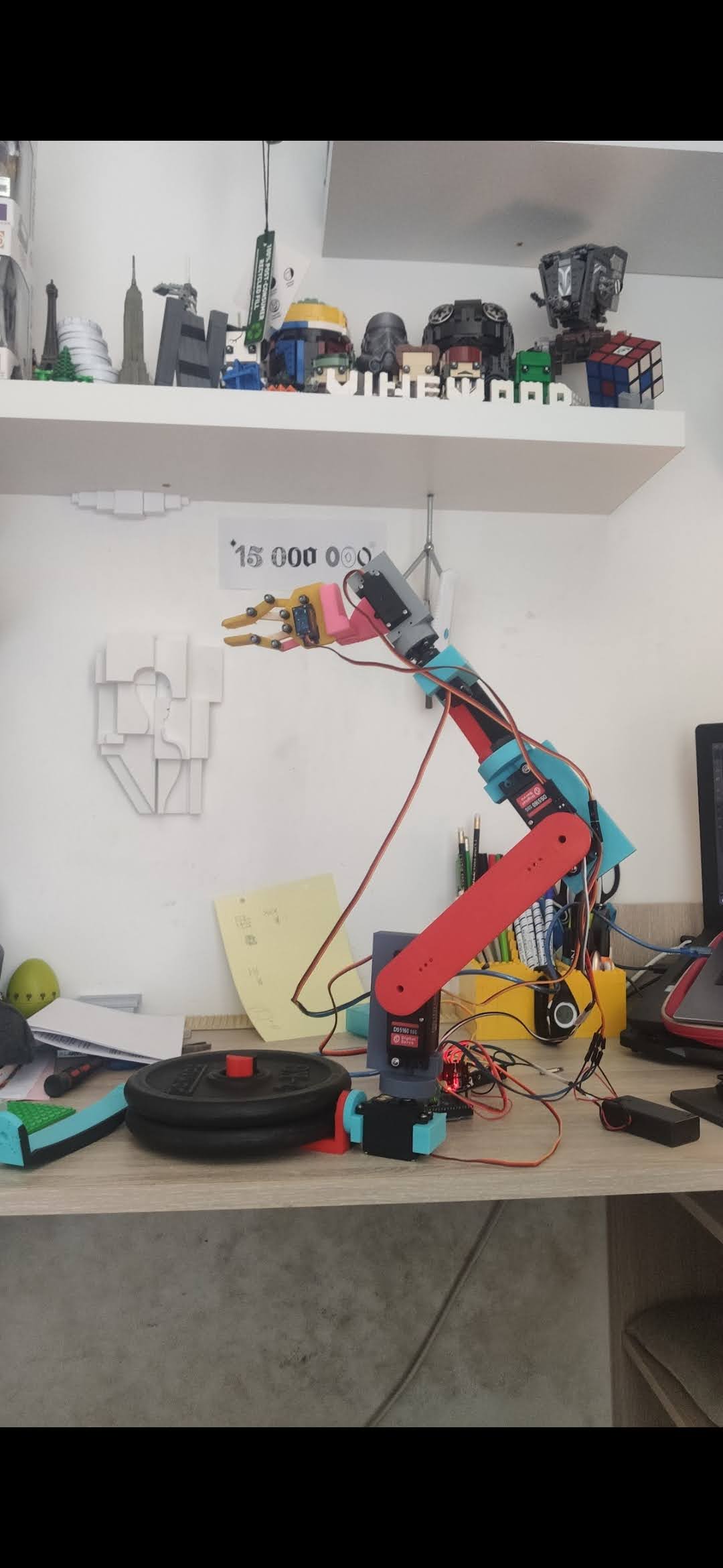Bras robotique 5 axes imprimé en 3D